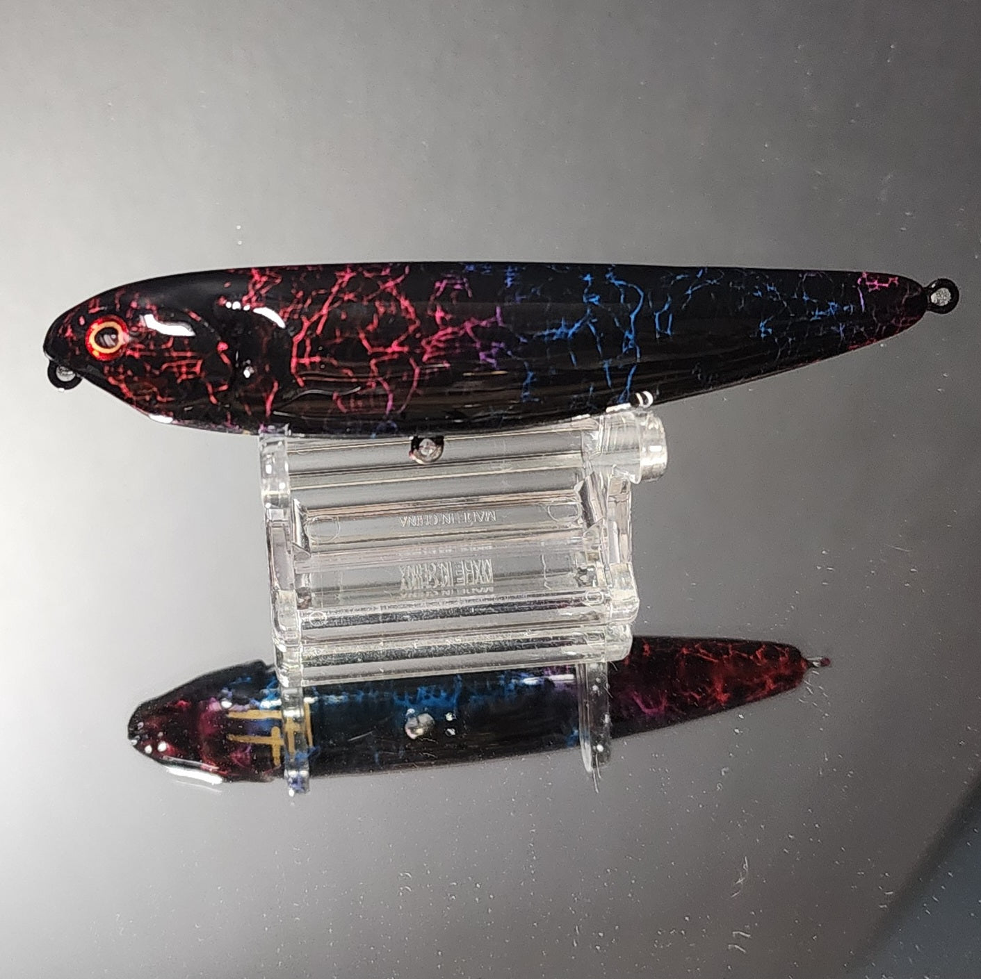 4 inch Topwater pencil popper (Dark Marble Madness)