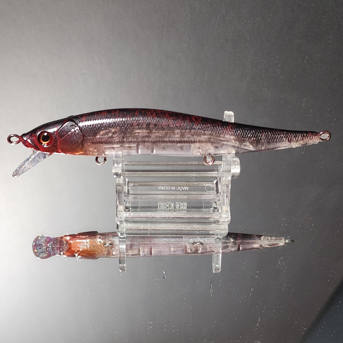Vision 110 Jerkbait clone (Midnight Blood Moon)