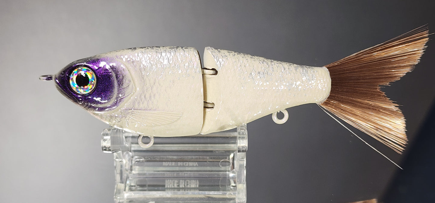 5" Premium Fat Belly Glidebait (Wicked Whiteout)