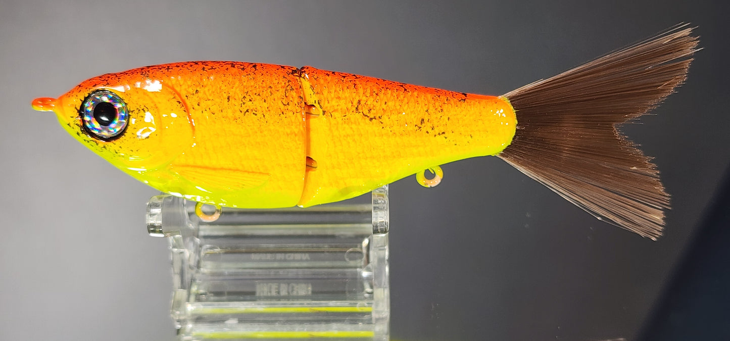 5" Premium Fat Belly Glidebait (Radioactive Sunset)