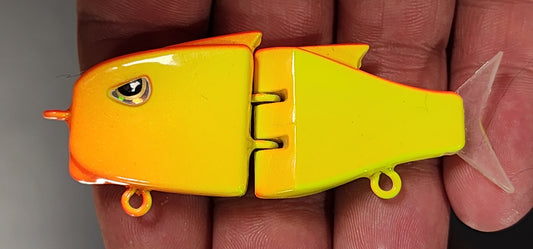 Mini Glide Raptor 2.5" Premium Glidebait (Radioactive Sunset)