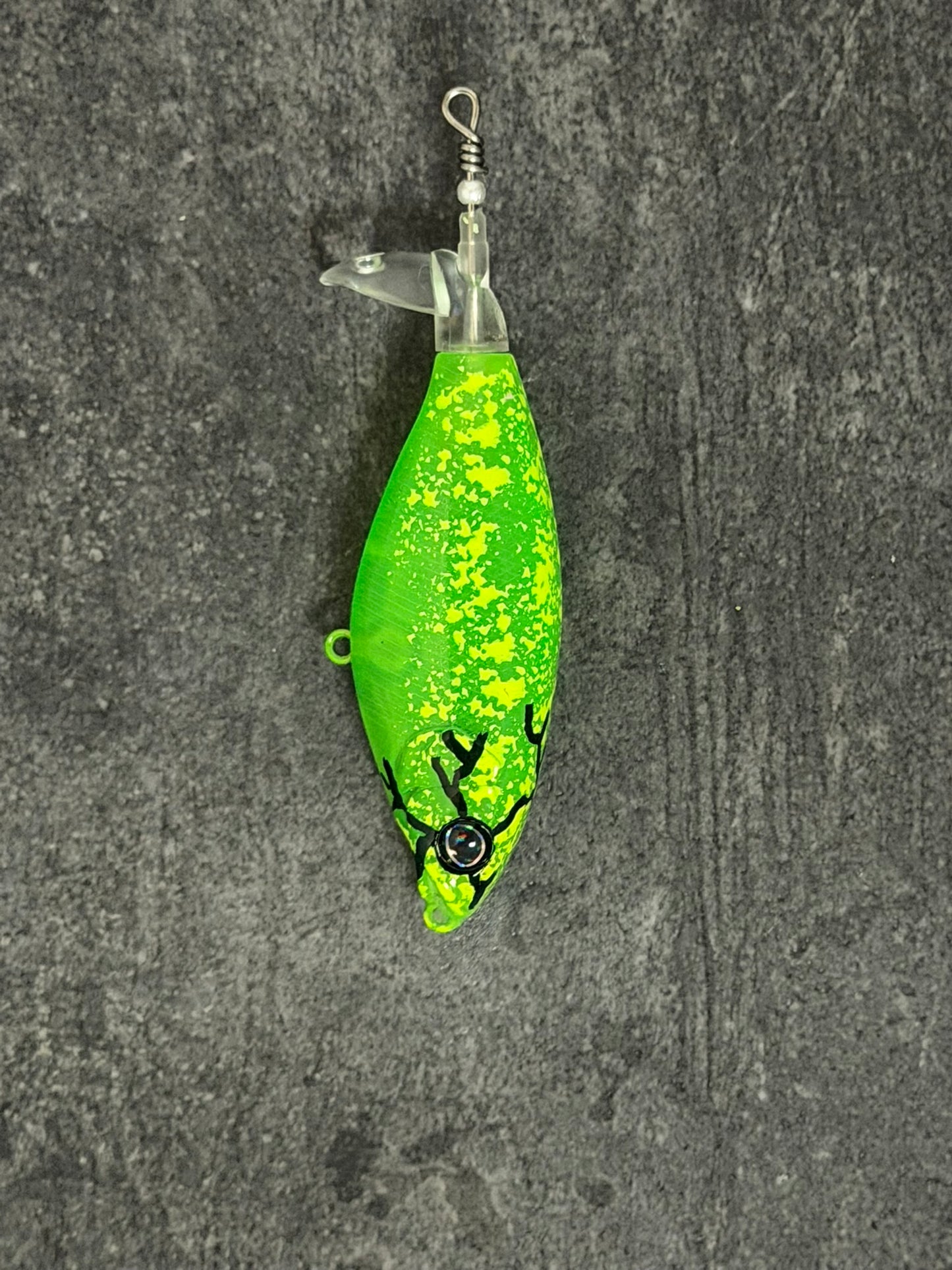 90 mm Topwater plopper (Nuclear Meltdown Battle Shad)